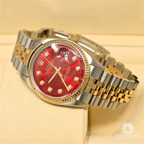 red gold rolex watch|vintage red face rolex.